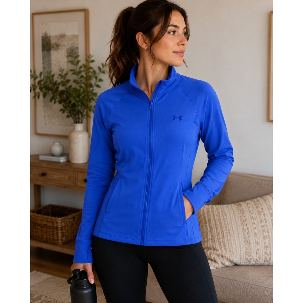 Under Armour Cold Gear Jacket  Womens Large Full Zip Stretch Athletic Running